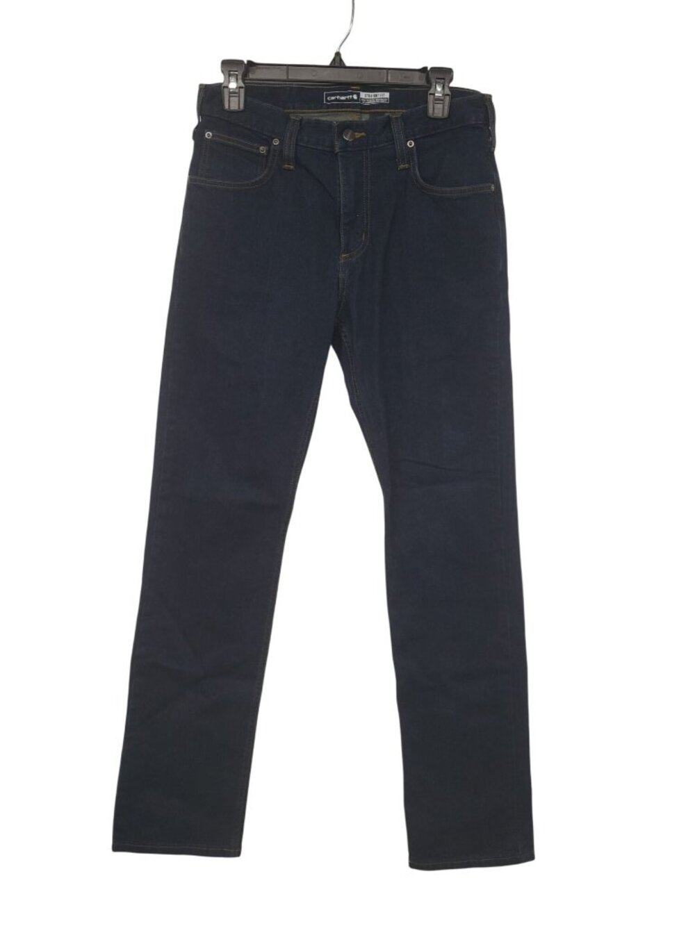 Carhartt 30 x 32 Rugged Flex Straight Fit 5 Pocket Tapered Dark Blue Jeans
